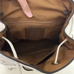 Coach | Bags | Coach White Backpack With Gold Accents And  display picture 3